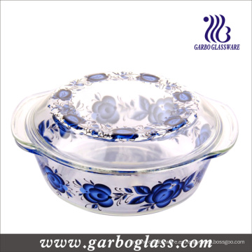 9 &#39;&#39; Pyrex Cuencos de vidrio con diseño de calcomanía (GB13G13265-TH)